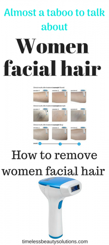 Removing women facial hair