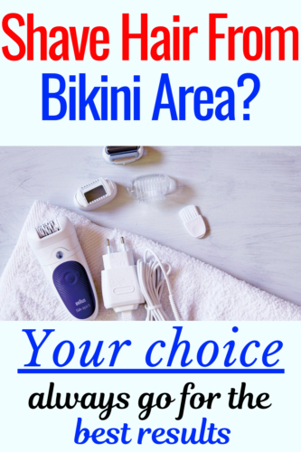 Bikini line hair removal tips using hair removal creams or by shaving