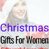 Woman holding christmas present
