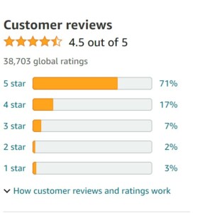 high customer review regarding loreal,0ver 38000 positives